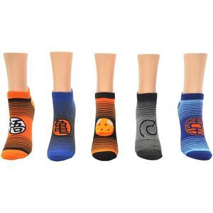 Dragon Ball Super Stripe 5 Pair Pack Lowcut Socks, One Size
